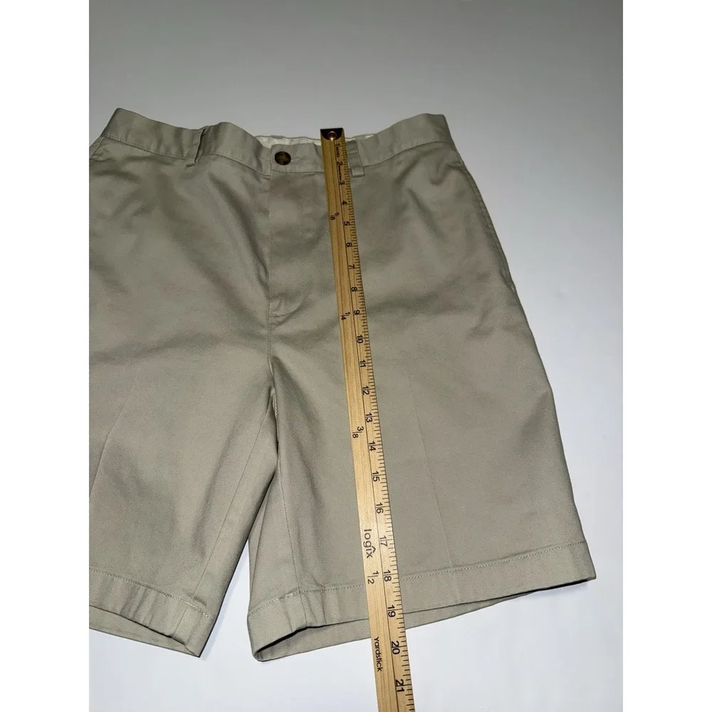L.L.Bean Men 31 Chino Shorts Khaki Natural Fit Cotton Casual Outdoor Preppy Tan